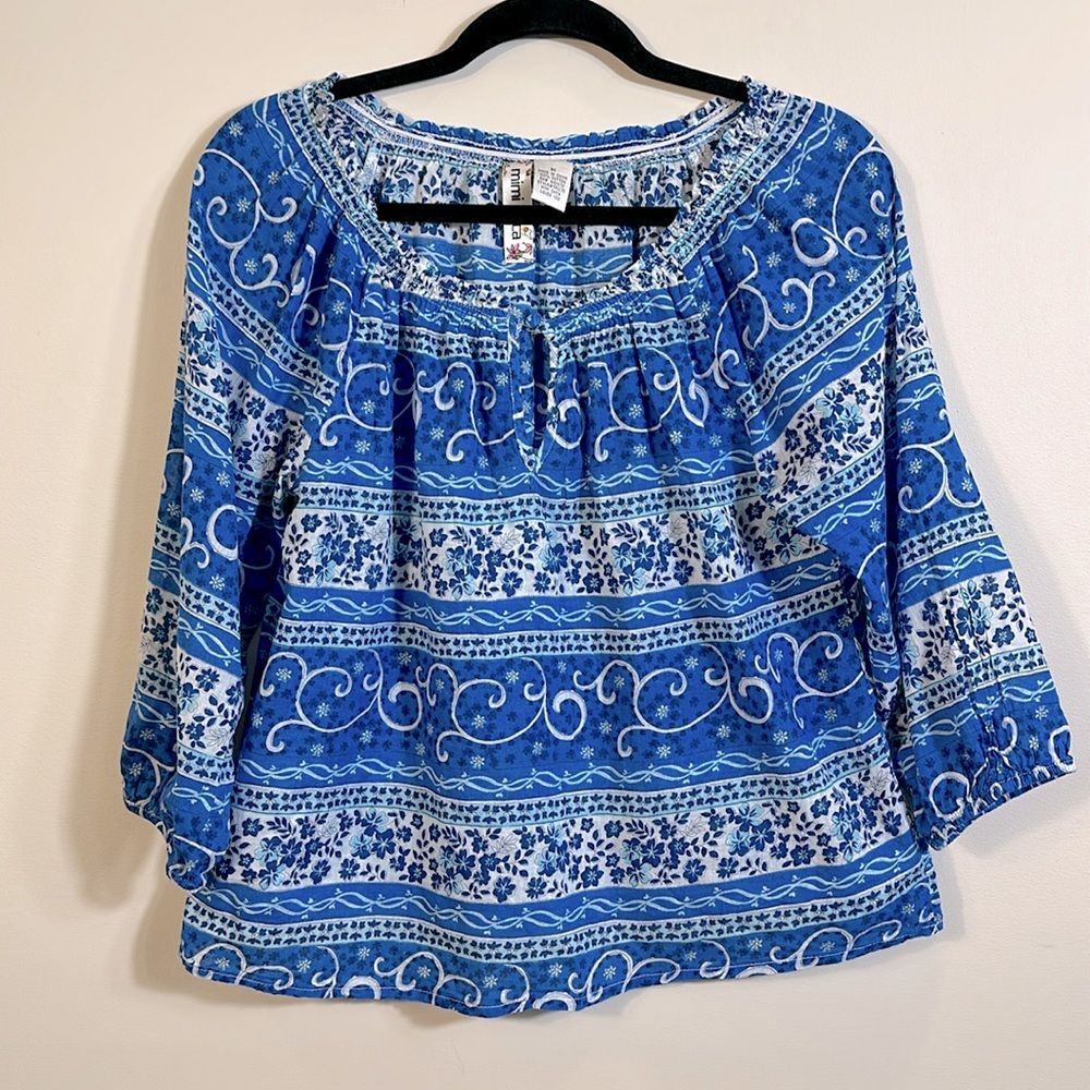 Mimi Chica Resort Beach Off the Shoulder 3/4 Sleeve Lightweight Summer Medium